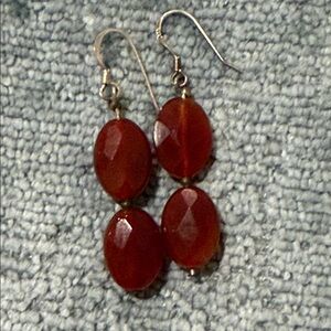 Vintage Carnelian Dangle Earrings